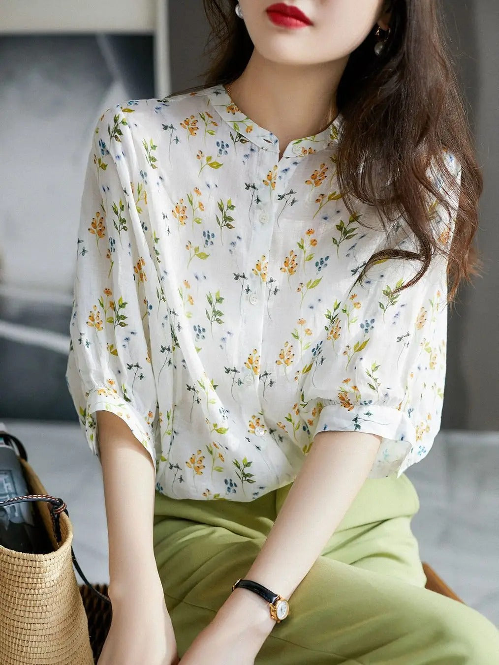 Elegant Floral Harmony Top